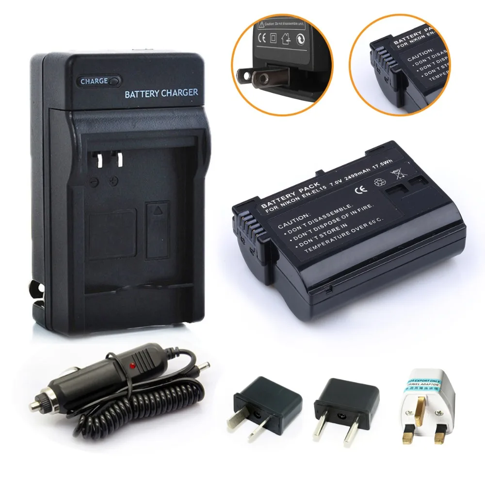 Probty En-El15 En El15 Battery + Charger Kit Per Nikon 1 V1 D600 D610 D750 D800 D810A D810 D800E D7000 D7100 D7200 Macchina Fotografica