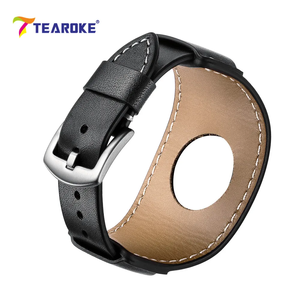 Ремешок для часов TEAROKE из натуральной кожи Apple Watch 4 5 38 42 40 44 мм черный сменный