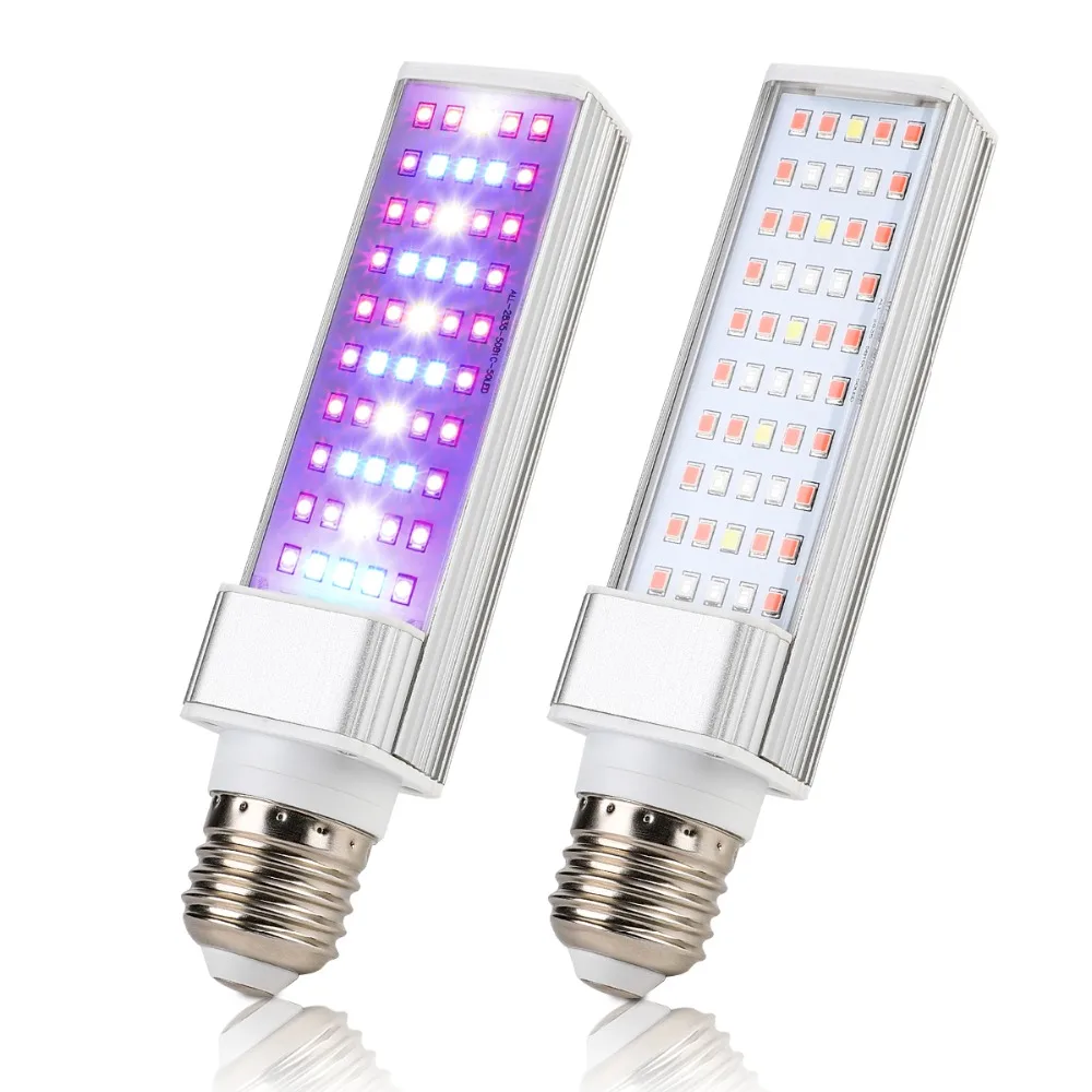 E27 25W LED Grow Lights Bulb 50LEDs Aluminum Full Spectrum Sunlike Indoor Lighting Potted Plants Garden Seedling Plant Lamp Bulb