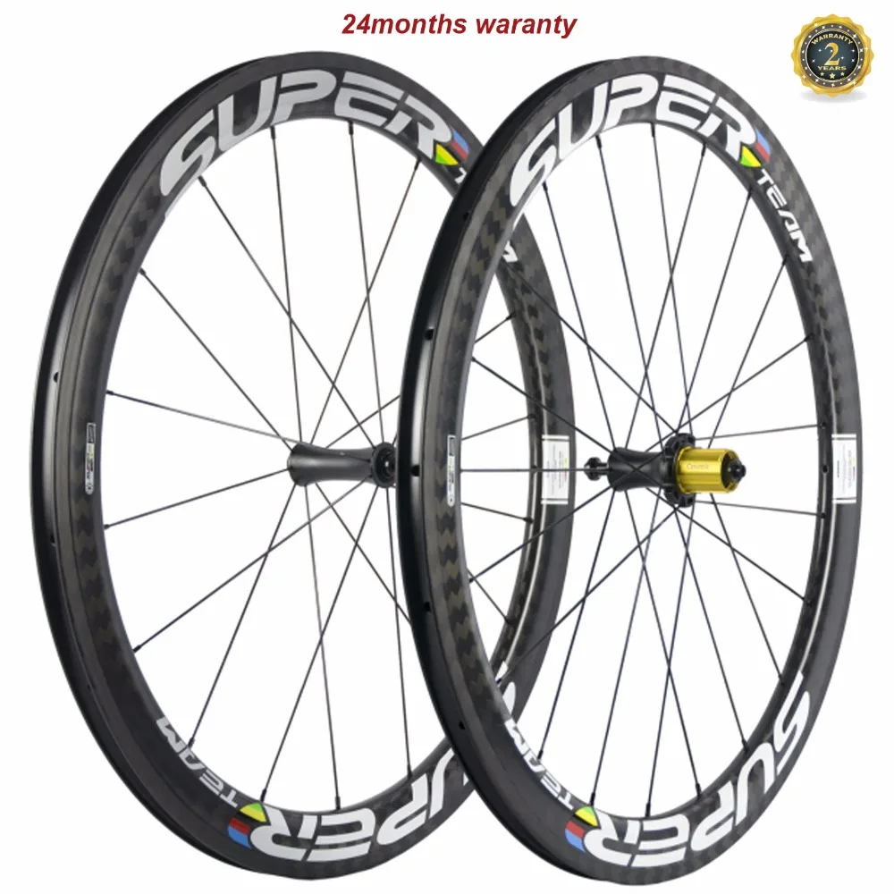 Superteam Carbon Wheelset R7 керамический дорожный клинчер 50 мм X 25 мм ширина u-образные колеса для велосипеда, шоссейные колеса для велосипеда