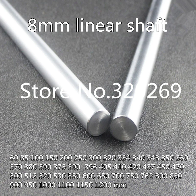 

6pcs 8mm 250 300 mm linear shaft Rail Cylinder Chrome Plated Smooth Optical rod hardened axis 3d printer cnc