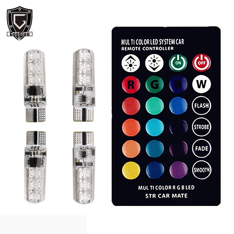GOOGION W5W Led T10 Canbus Светодиодные Автомобильные фары RGB СВЕТОДИОДНЫЕ светильники с