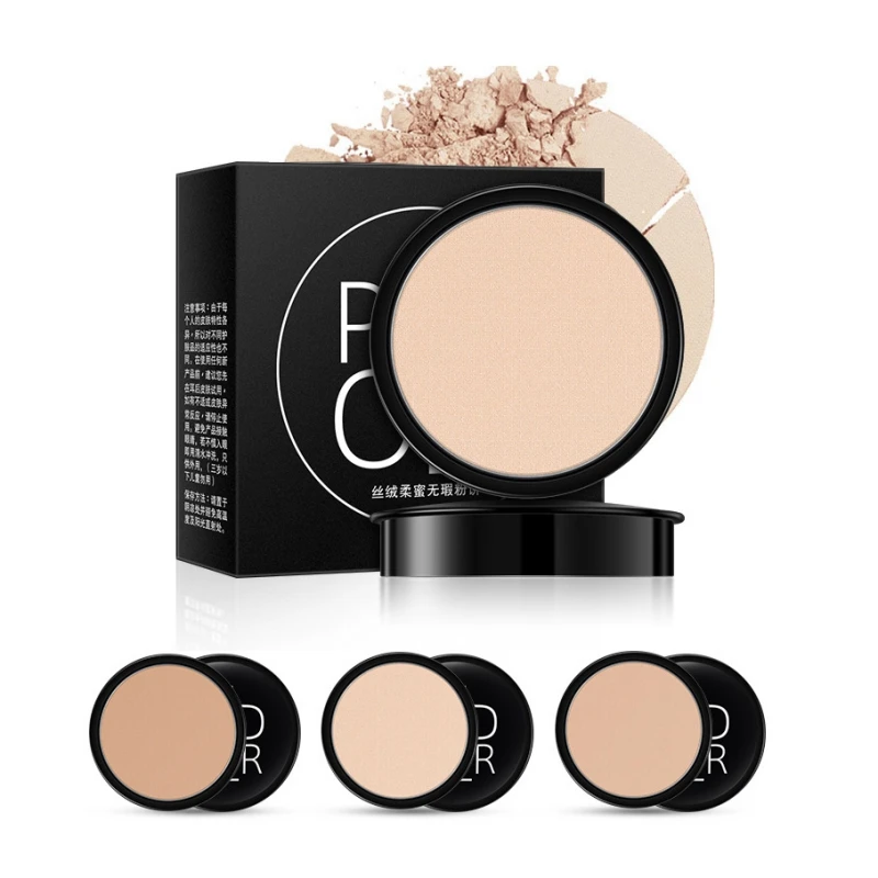 

Pressed Powder Smooth Setting Powder Long Lasting 3 Colors Face Skin Finish Oil Control Brightening Whitening Contouring Makeup