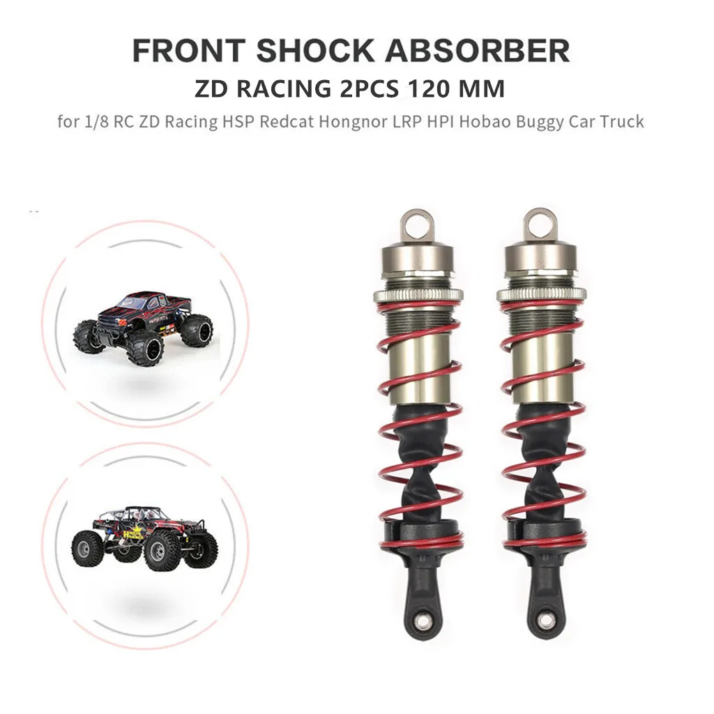 Model Parts ZD Racing 2pc 120mm Front Shock Absorber Shock Absorber for 1/8 RC Car Truck Hydraulic Shock Absorber L0618