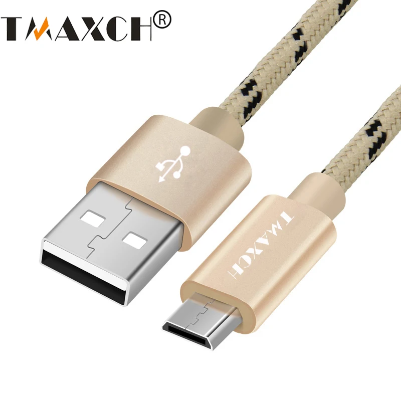 مايكرو usb شاحن مزامنة بيانات كابل شحن سريع النايلون الهاتف المحمول الروبوت كابل لسامسونج htc lg sony 0.5 متر/1 متر/2 متر