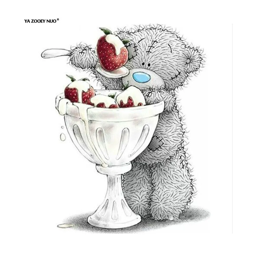 

cartoon bear 5d diy diamond embroidery DIY diamond painting Cross Stitch full square drill Rhinestone mosaic child gift YU260