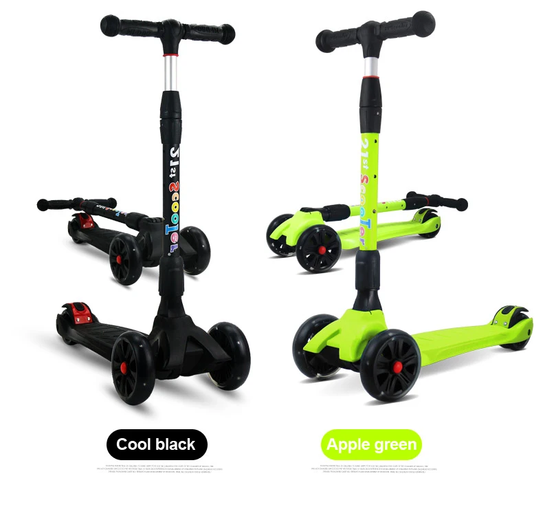 GF02 3 in 1 kick scooter suit for 1-10 years old child adjus handle fold flash wheels with safe harness | Спорт и развлечения