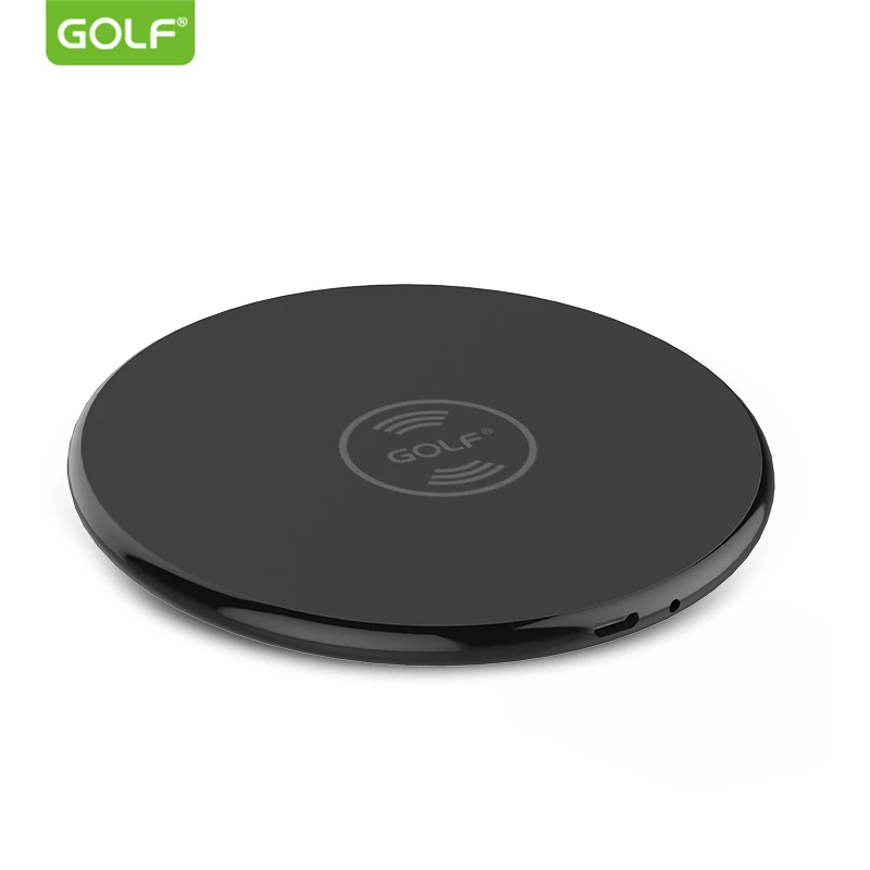 

GOLF Qi Wireless Charger for iPhone 8 Plus X Phone Universal Wireless Charging Pad for Samsung S6 S7 S8 S9 + Micro USB Cable