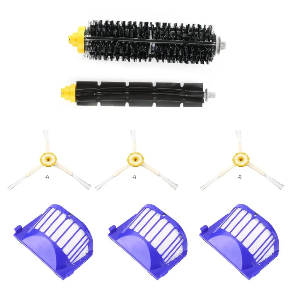 3pcs Corner Cleaning Robots Replacement Brush 3pcs Cleaner Filter