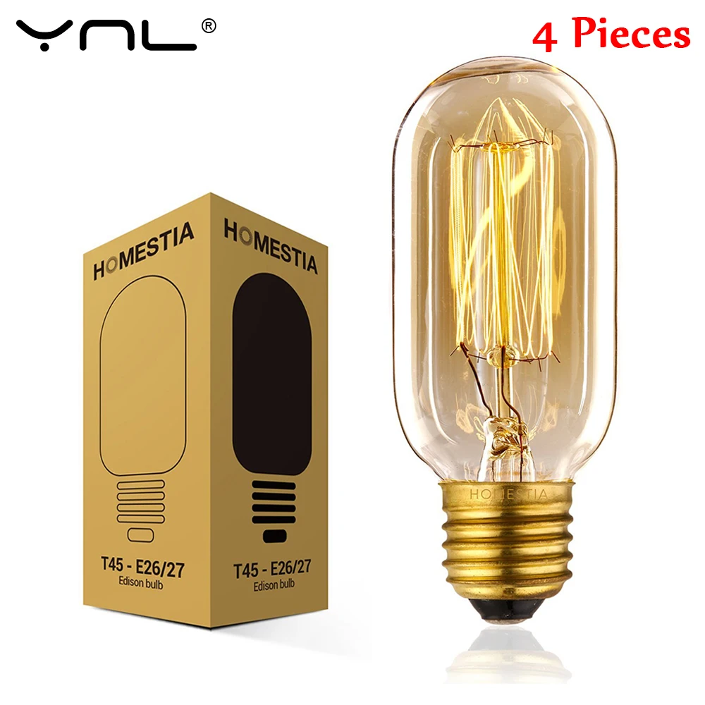 Лампа накаливания 4 шт./лот E27 220 В 40 Вт ST64 A19 T45 G80 G95 G125|edison bulb|edison light bulbedison bulb e27 |