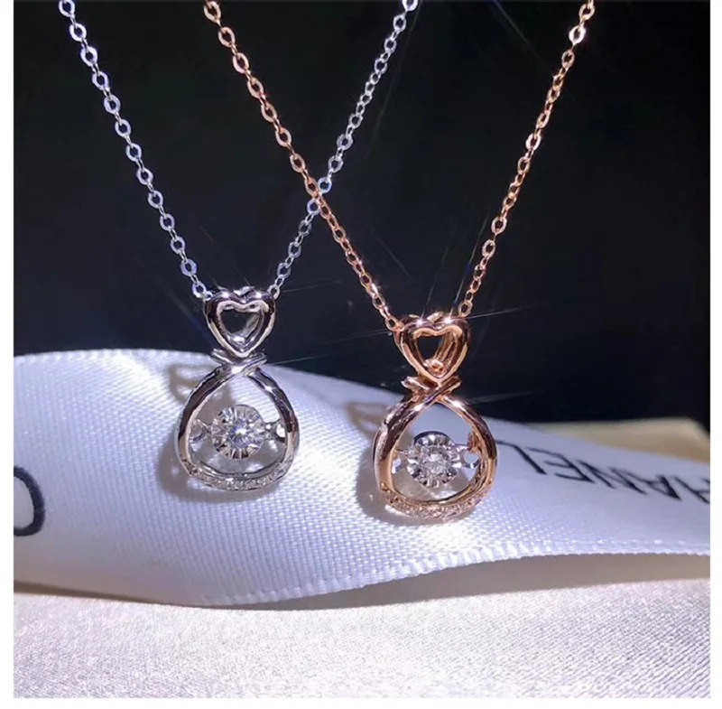 Jewelry 18K gold natural South African Diamond  Necklace Wedding gifts HI0023 with a certificate