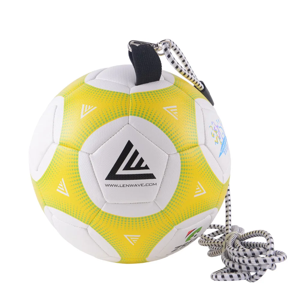 Football Ball Size 4 PU Soccer Ball 5 With Rope Training Exercise