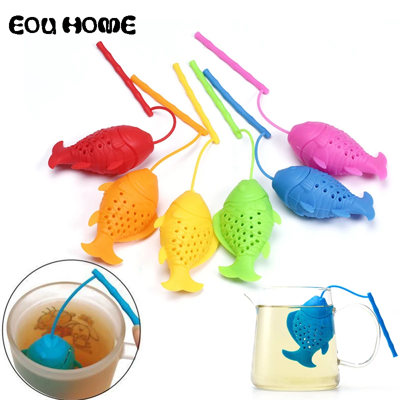 

Cute Small Fish Shape Silicone Tea Infuser Tea Strainer Filter Silicone Sloth Tea Infuser for Drinking Coffee Tea Accessories