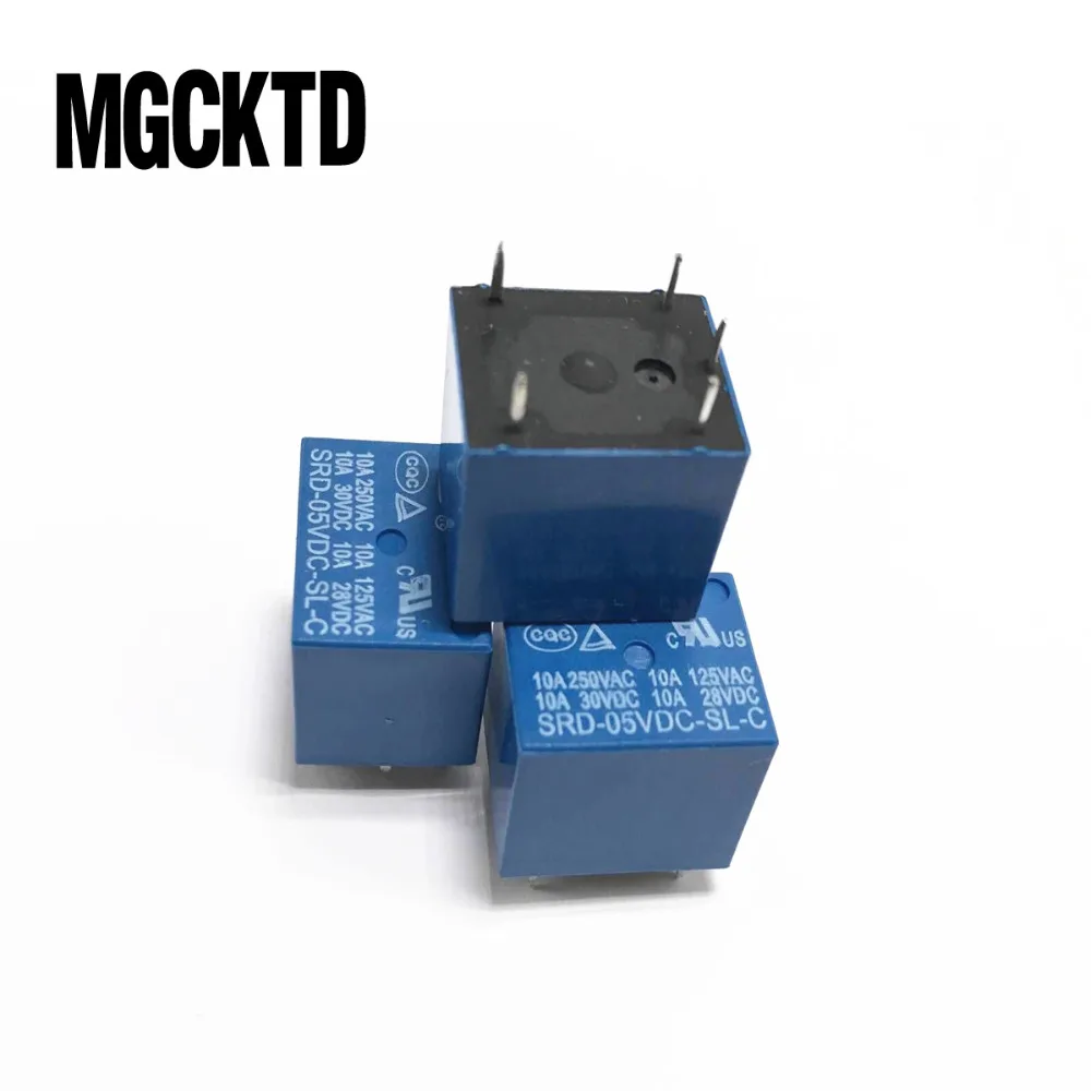 

100% New original 50PCS 5V DC Power Relay SRD-05VDC-SL-C SRD-5VDC-SL-C PCB Type