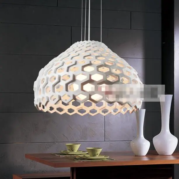 

Modern White pendant lights 40cm brief individuality honeycomb E27 pendant light lamp lighting dining room pendant lamps