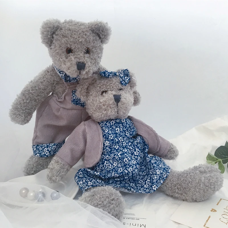 

1pc 30/40cm Teddy Bear Plush Toys Stuffed Animal Doll wear Dress Teddy Bear Plush Stuffed Toys for Children Kids Birthday Gifts