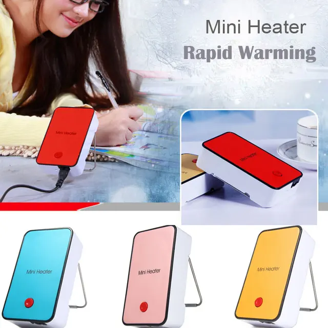 6 Color Mini Warm Air Electric Heater Portable Desk Fan Fire 6 Color Mini Warm Air Electric Heater Portable Desk Fan Fire Protection Materials Handheld