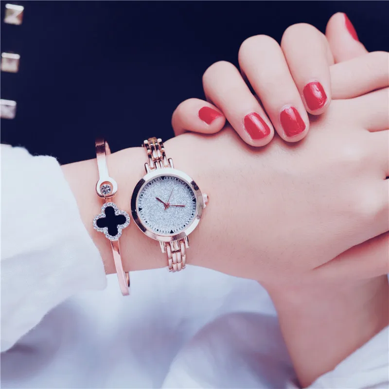 Simple shiny small dial women watches luxury quartz female clock 2018 BGG brand women's fashion stainless steel bracelet watch