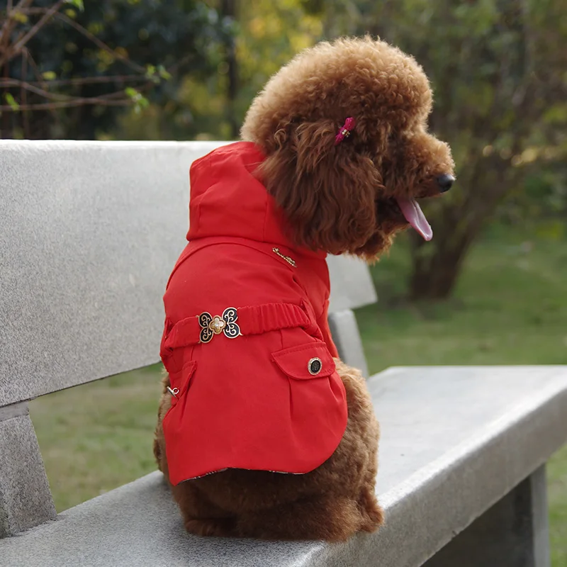 

2018 cotton lovely princess dog windbreaker teddy clothes Than bear dogs in the spring and autumn coat Pet clothes