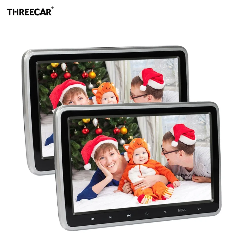 

2 Pcs/lot 10" 1024x600 HD Car Headrest Monitor LCD Screen Car Monitor Display Digital DVD Audio Video Player With USB/SD/FM/Game