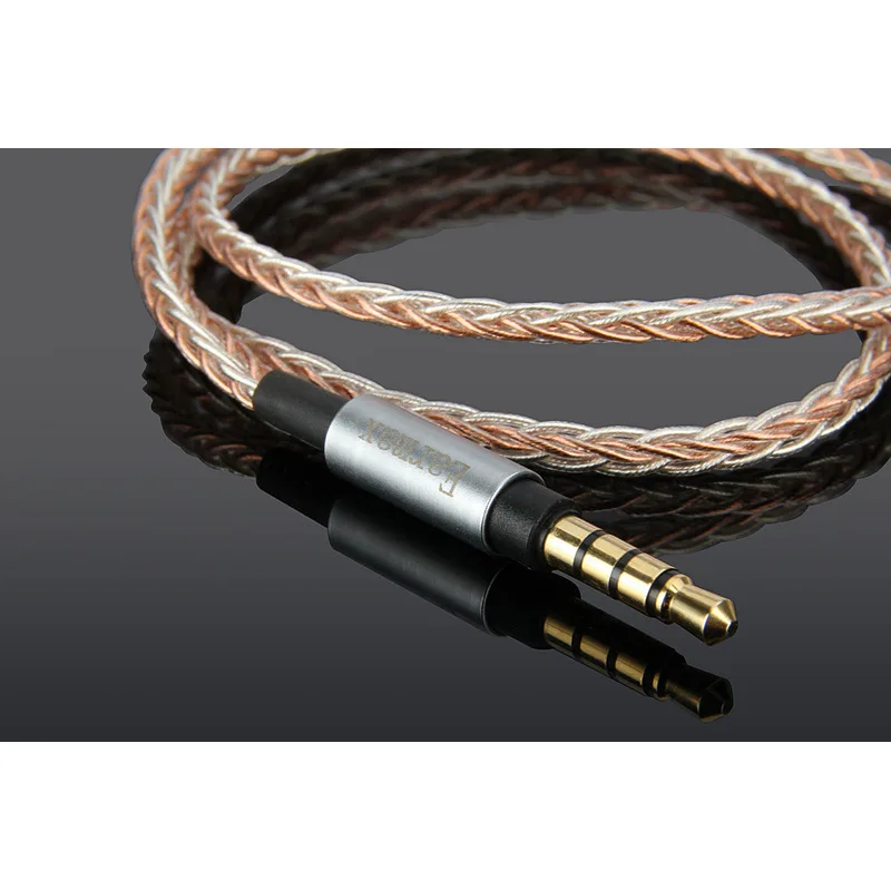 Earmax 3,5 мм HIFI кабель для наушников OCC посеребрение Обновление Аудио кабель Замена для MUC-S12SM1 MDR-1A/MSR7/1rmk2 120/180 см
