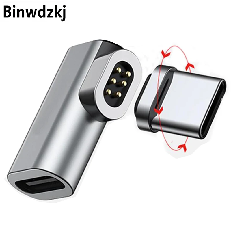 

86W Magnetic USB C Charge Adapter for MacBook Pro Fast 4.3A Elbow Magnet USB Type C Charge Converter for Samsung S8 S9 Plus