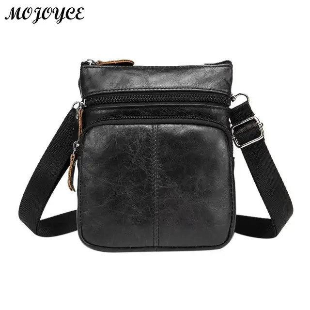 BULLCAPTAIN Business Crossbody Bag for Men Fashion Leather Small Satchel Shoulder Bag Sling Genuine Leather Bag Handbags Bolsas