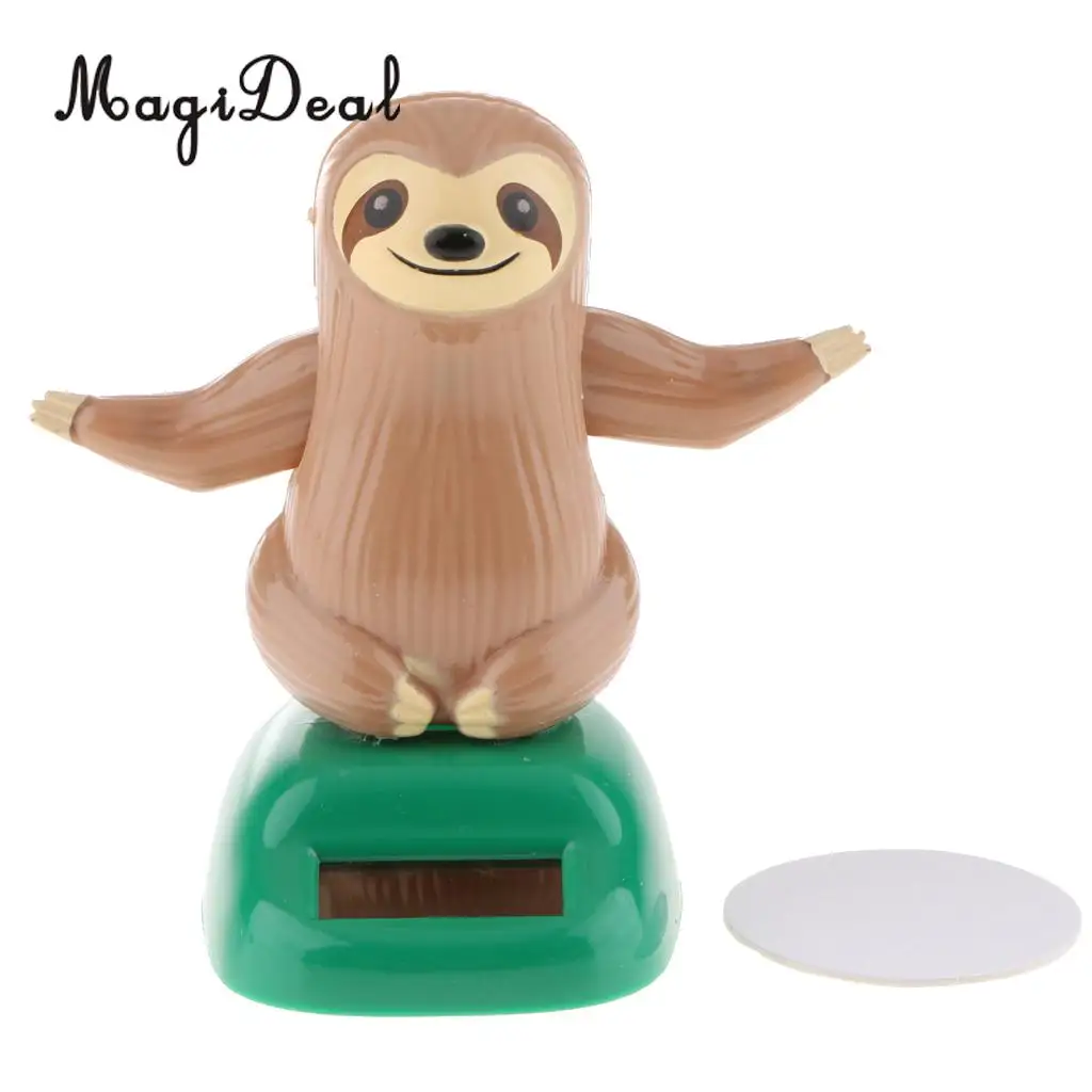 MagiDeal Solar Powered Swing Animal Figure Toy Car Decor Home Decor Gift