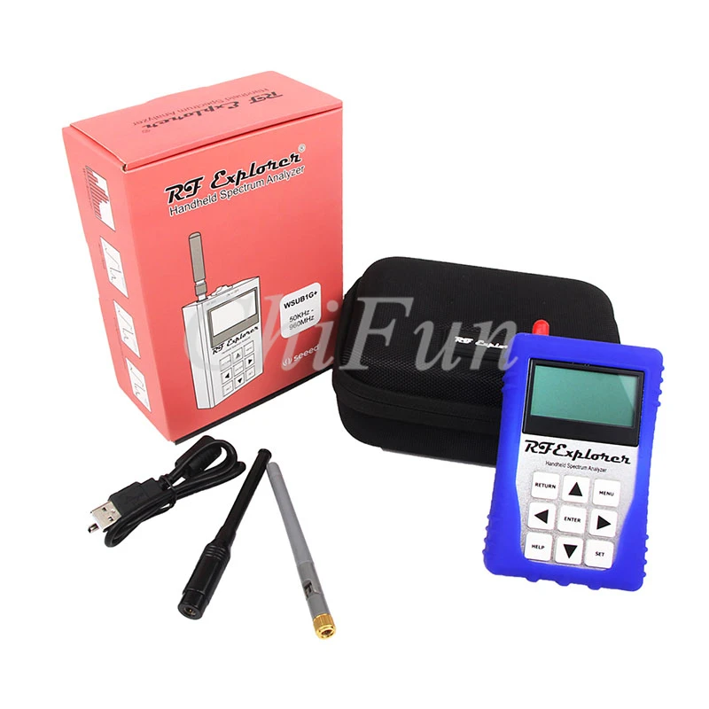 

Freeshiping RF Explorer WSUB1G+ Handheld spectrum analyzer frequency range 50KHz-960Mhz covering LF, MF, HF, VHF and UHF