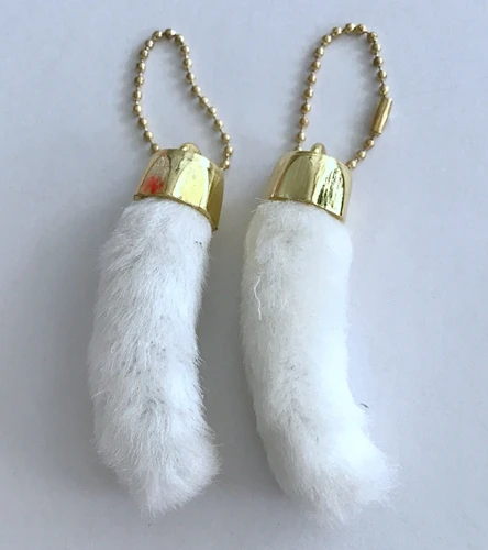 

Free shipping artificial rabbit foot keychain