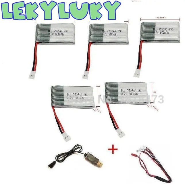 

LEKYLUKY x5c x5sw x5sc X5c 2.4G RC drone 3.7V 600mah lithium Battery and USB cable