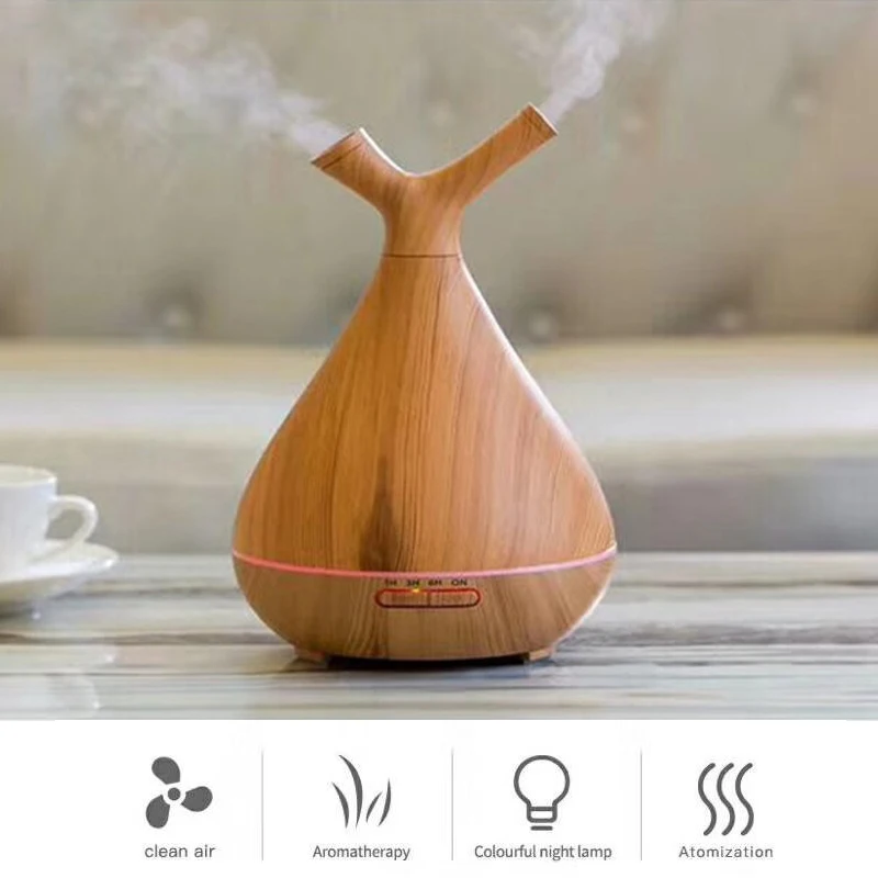 

400ml Air Aroma Diffuser Ultrasonic Mist Humidifier LED Aromatherapy Essential Oil Diffuser Aroma Air Fogger for Home Office