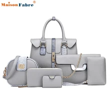 New Fashion Sets Tote Package Embossing Leather Womens Messenger Shoulder Pack Composite Bag Ladies Purses And