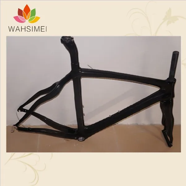 700C Carbon Fiber Bike Frame With Fork ,Stem With Gold Oil Paint