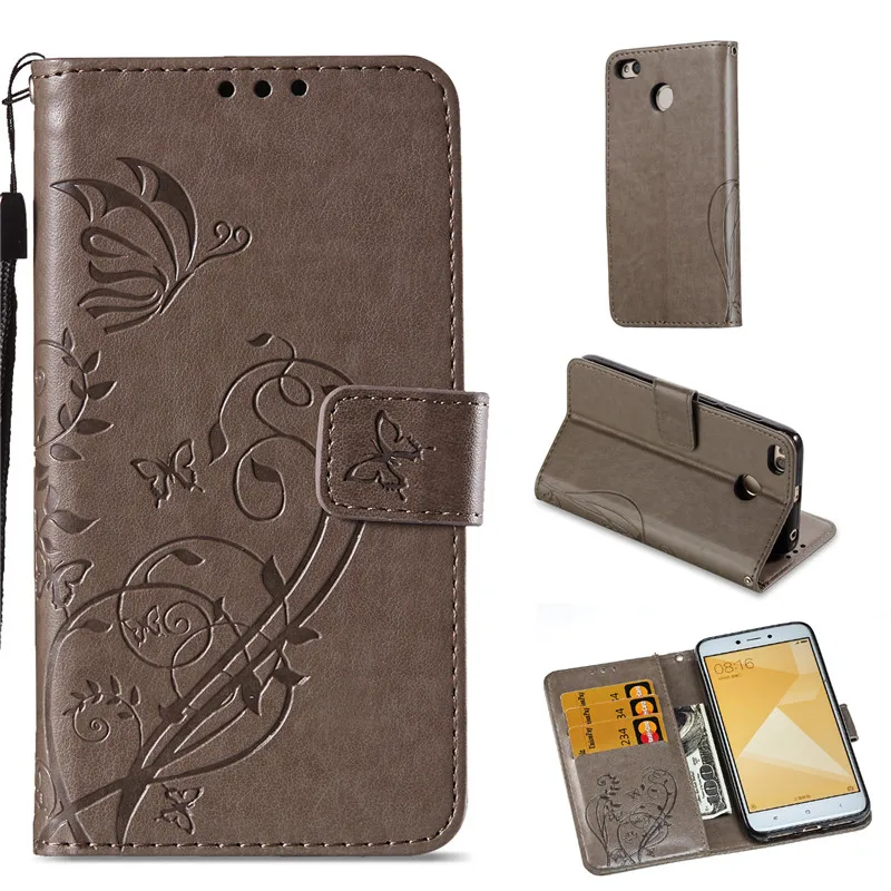 

For Xiomi Xiaomi Redmi 4X Luxury Flip Embossed Leather Stand Case For Xiaomi Redmi 4X 4 X Cover Book Style Cell Phone Cover