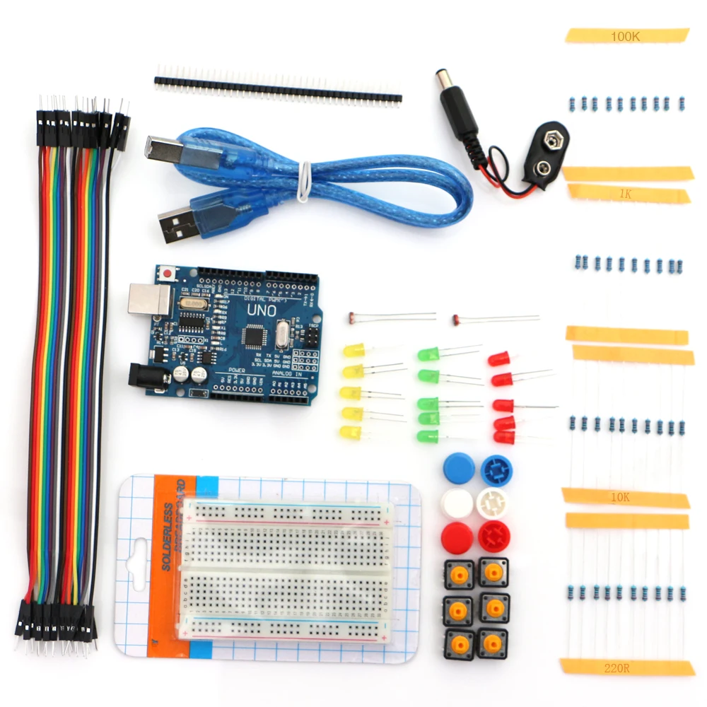 

new Starter Kit R3 board mini Breadboard LED jumper wire button for Ardui compatile
