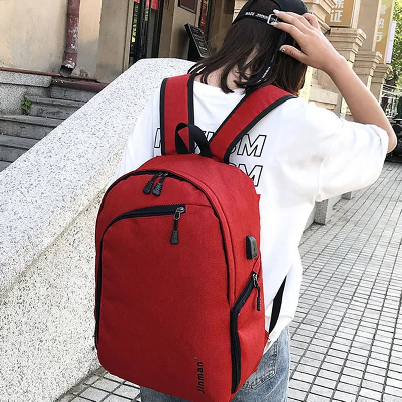 

Litthing USB Charging Backpack Women Business Men Travel Backpacks Multifunction Cloth Pack Book Bag Anti Thief Shoulder Bags
