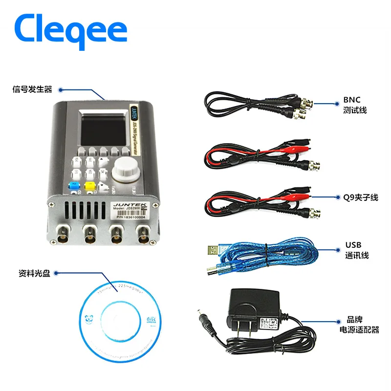 Двухканальный генератор сигналов DDS Cleqee JDS2900 30 МГц с цифровым управлением|signal