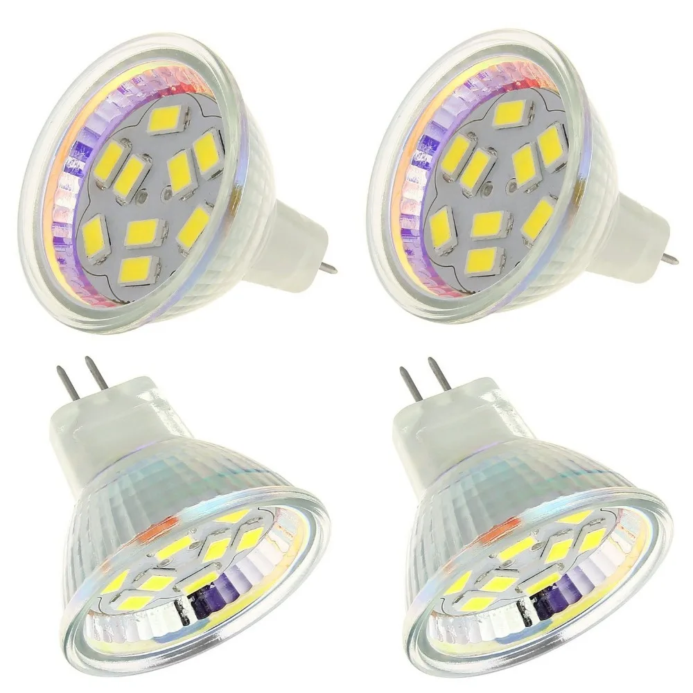 

HRSOD 10X MR11 4W 9x5730SMD 400-430LM 2700-3000K Warm White Light LED Spot Bulb (12V) cold white corn led New
