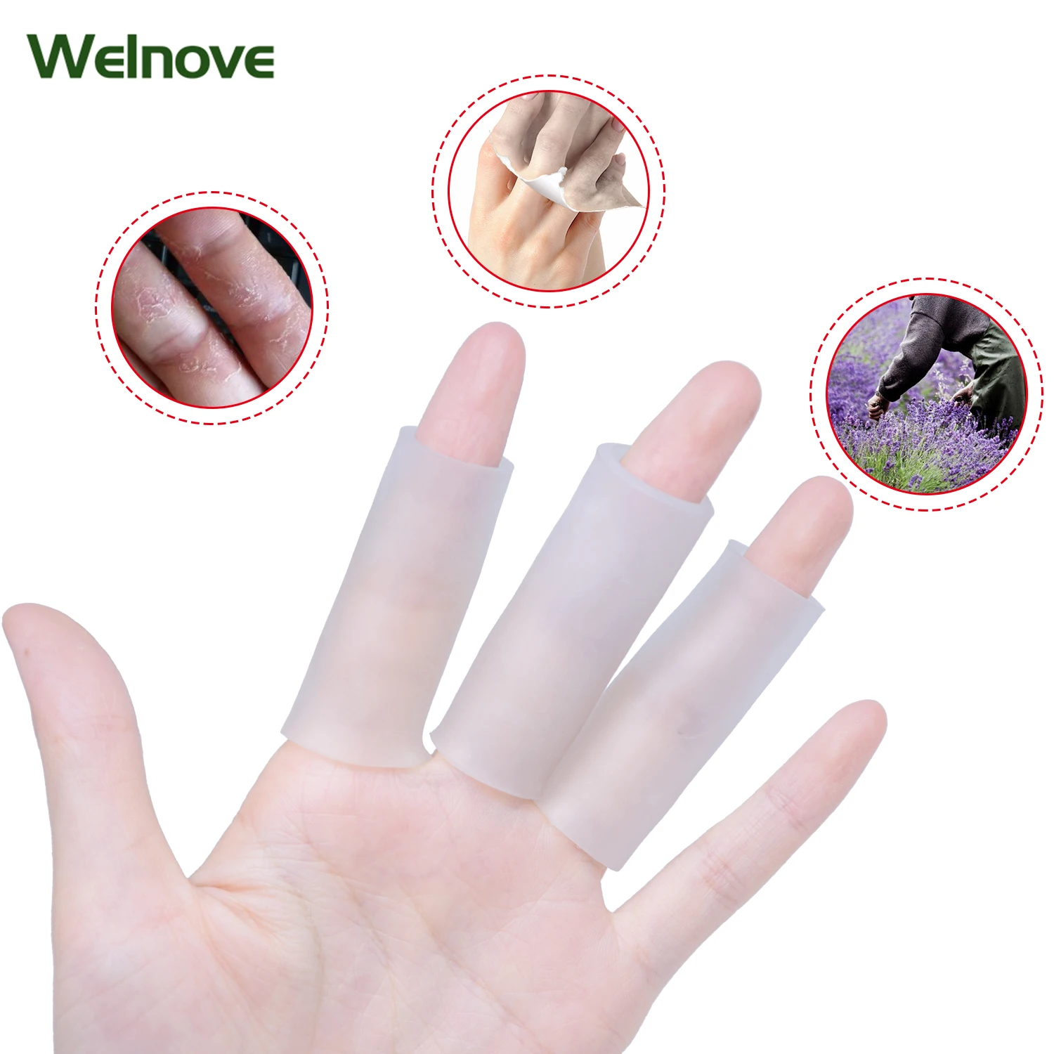 Buy 4 Pcs Open Soft Silicone Gel Tube Finger Protector