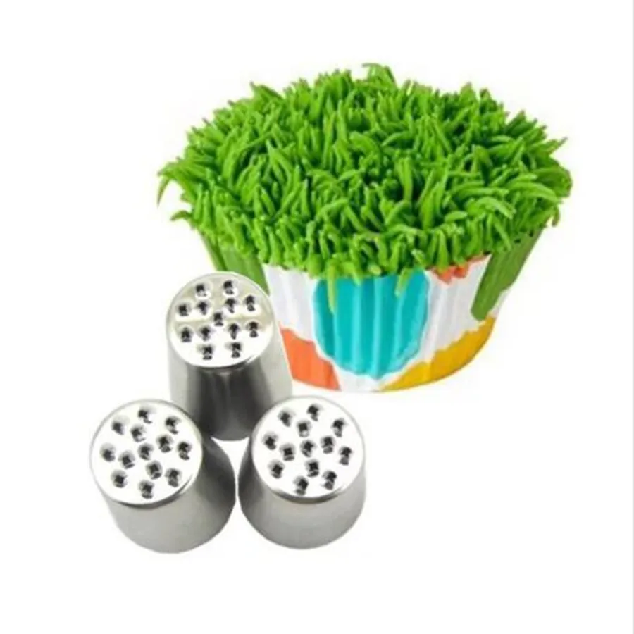 Buy Hot Grass Cream Icing Nozzles Stainless Steel