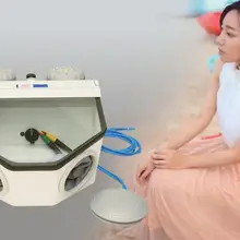 Ювелирный Электрический Пескоструйный Аппарат для продажи Портативный Пескоструйный станок с 2 ручками ювелирные изделия пескоструйная машина