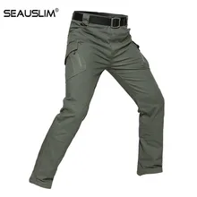 SEAUSLIM брюки карго мужские повседневные военные тактические армейские длинные брюки боевая группа захвата эластичные гибкие мужские брюки Спецодежда LQ-YCXL-02