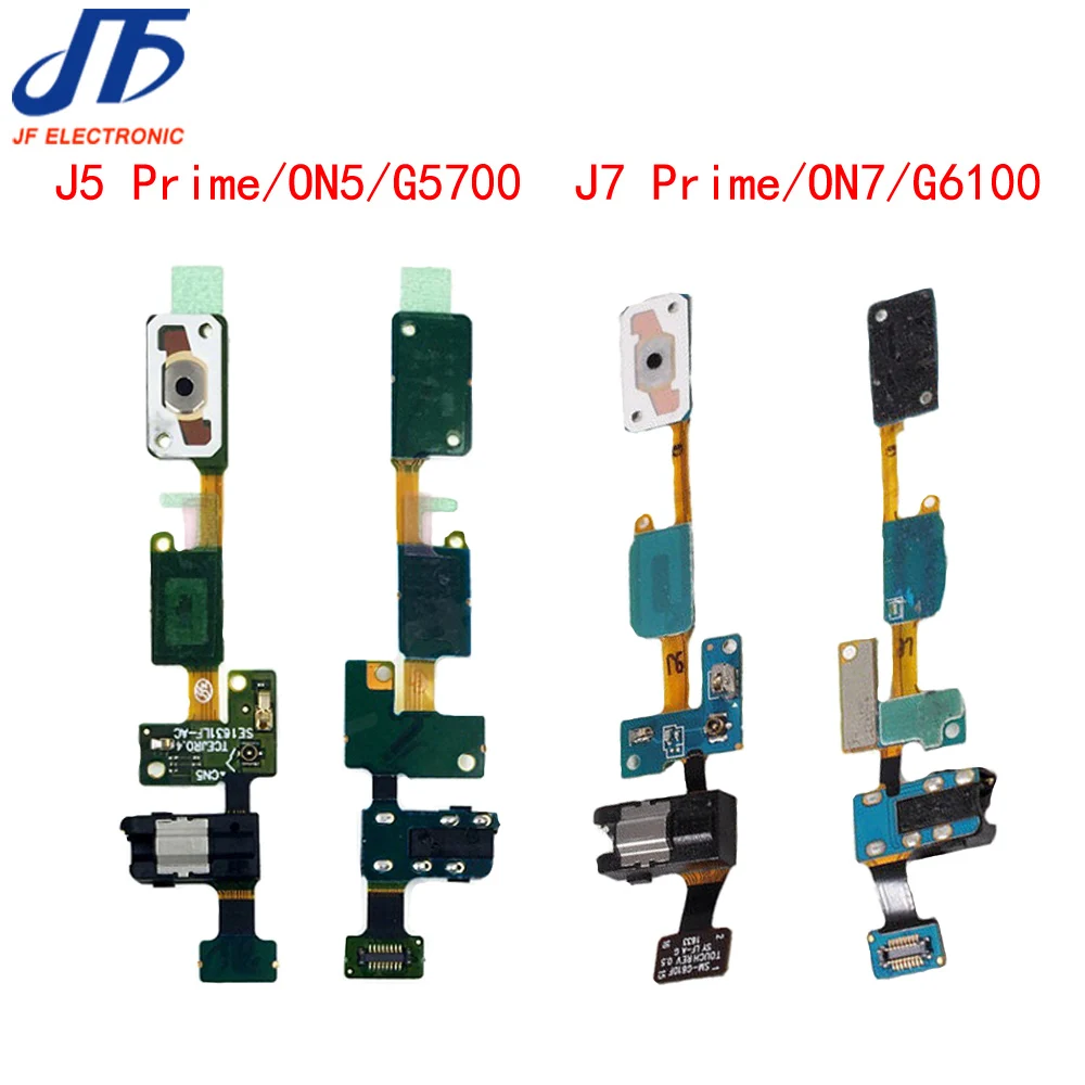 

10pcs/lot home button flex cable with headphone jack for Samsung Galaxy ON5 J5 Prime G5700 ON7 J7 Prime G6100