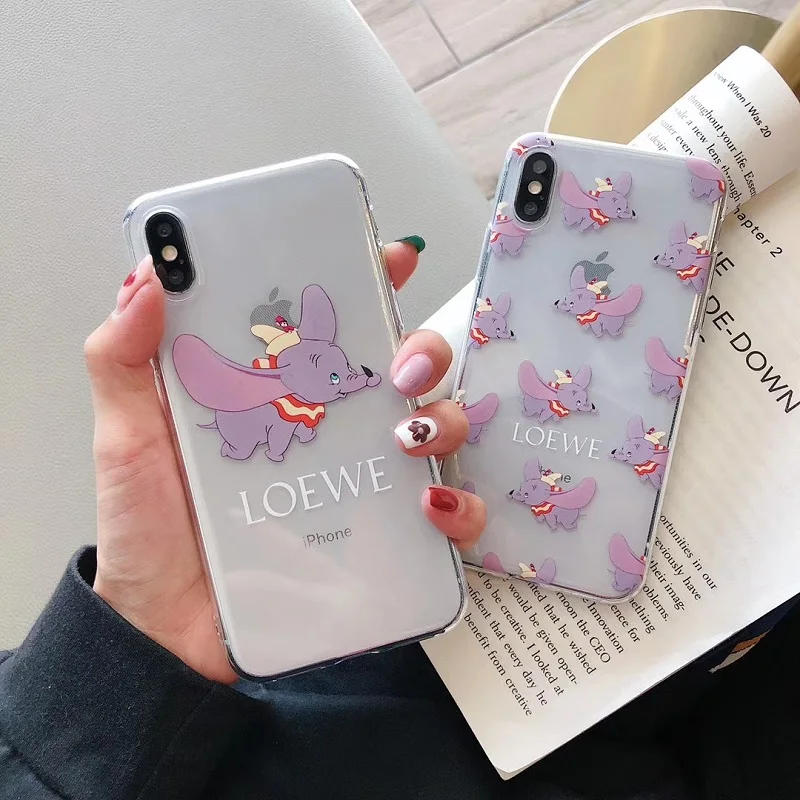 

Lovely Dumbo Phone Cases For iPhone 6 S 6S 7 8 Plus Case clear Silicone Soft TPU Case For iPhone X XS MAX XR Cover Funda Coque