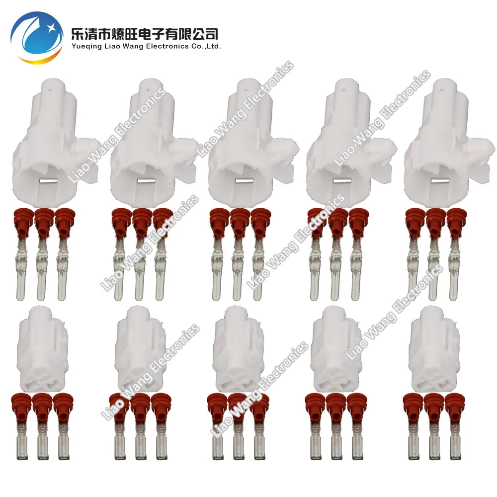 5 sets 3 Pin MT Sealed Style 2.2 Series Car lights plugs Automotive