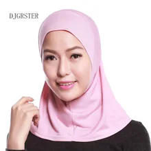 Djgrster capa completa de algodão, mais novo turbante islâmico moderno hijab 2020