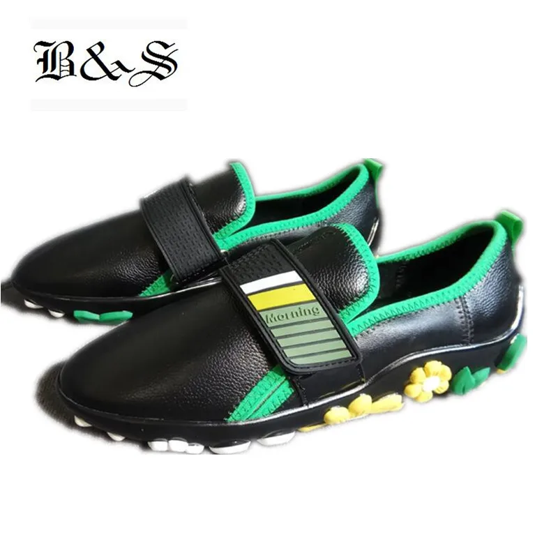 

2019 Black& Street Women exclusive genuine leather flowers sole loafers beautiful MS casual flat shoes