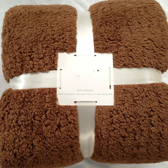 Size 200*230cm Thicken Fleece Blankets Bed MicroFiber King Plush Sherpa