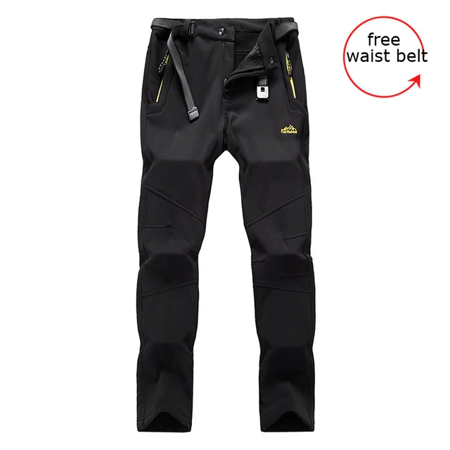 Top Quality 2017 Outdoor Softshell Thelmal Fleece Women Thicken Ski Pants Cargo Waterproof Slim Fit camping Hiking Trousers